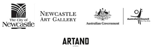 Combined logos for City of Newcastle, Newcastle Art Gallery, ARTAND, Australian Government Australia Council.