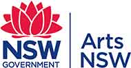 Arts NSW logo featuring simplified watatah design