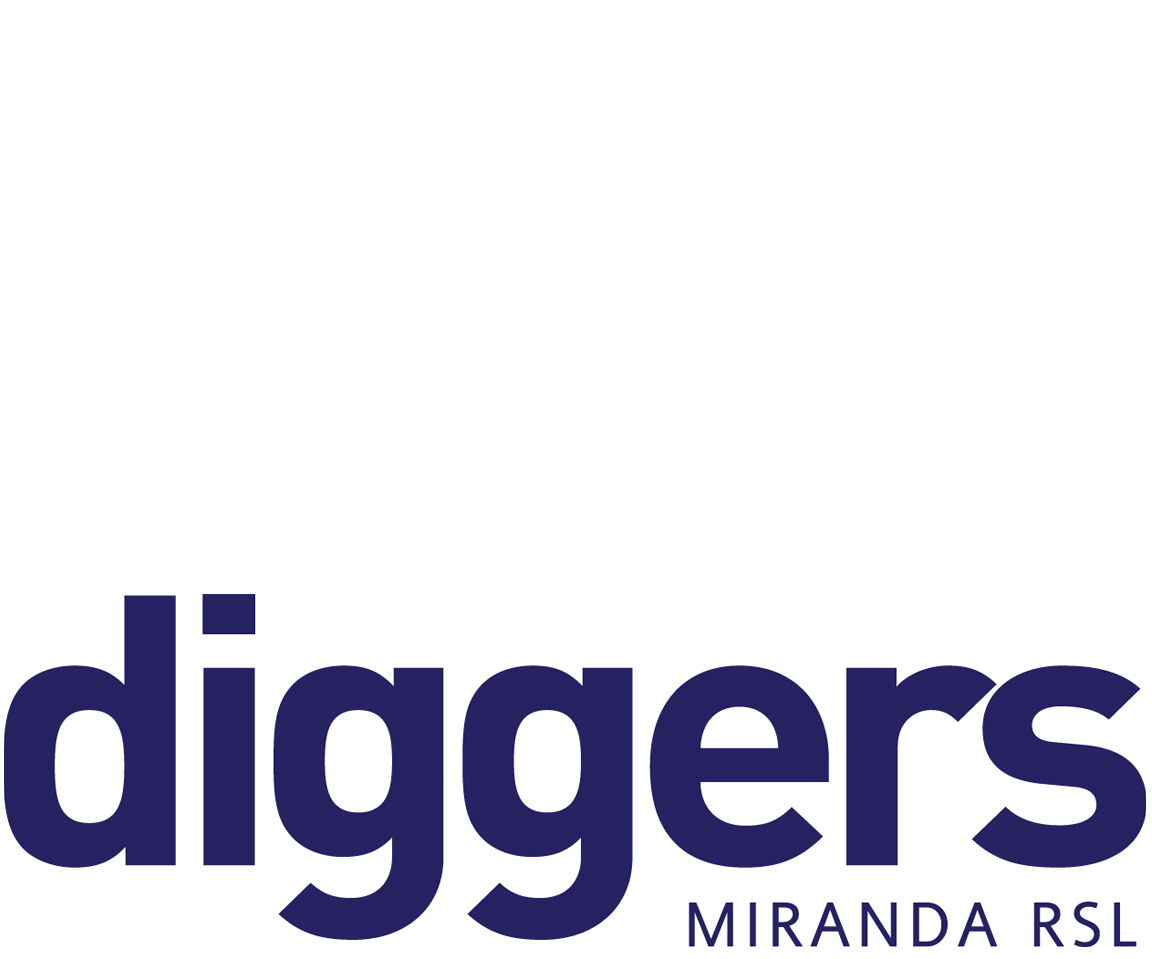 Blue and white text logo for Miranda RSL